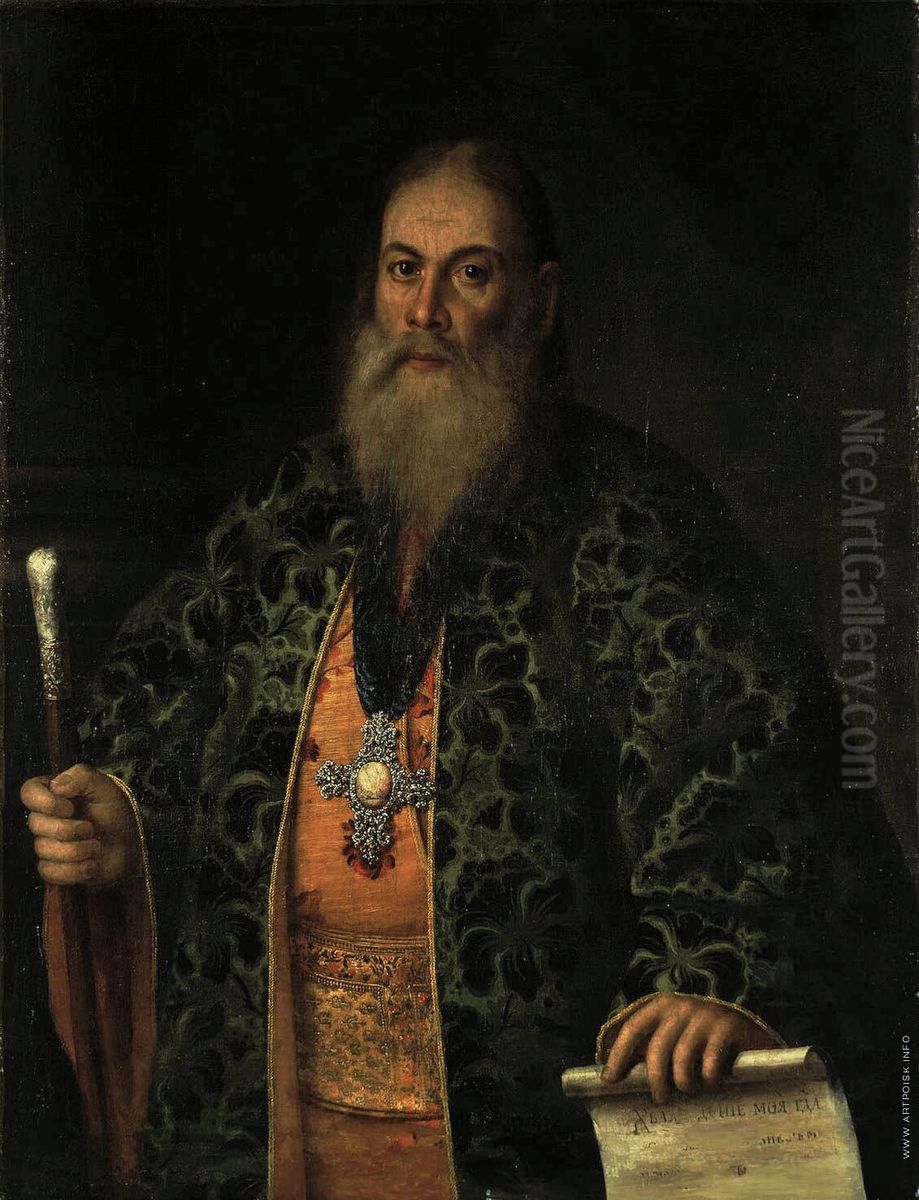 Portrait of Archpriest Feodor Dubiansky Oil Painting by Aleksey Antropov