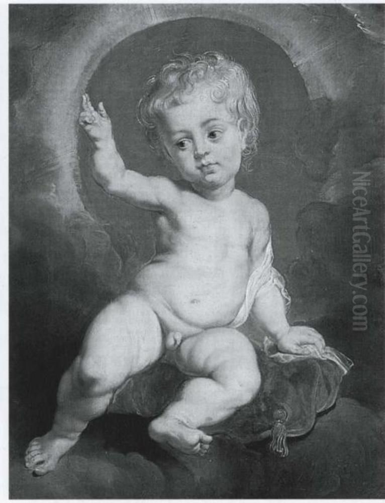 Christ Child Blessing Oil Painting by (studio of) Rubens, Peter Paul