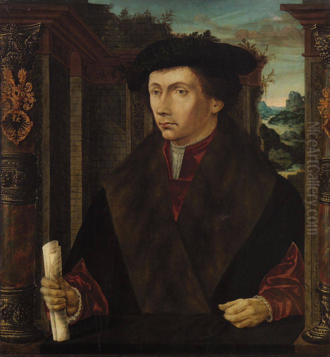Sybrand Pompejusz Occo (1514 - 1588) Oil Painting by Cornelis Anthonisz.