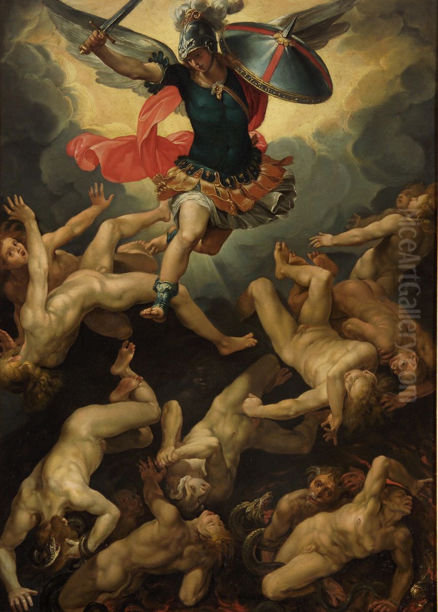 The Fall of the Rebel Angels Oil Painting by Giuseppe Cesari The Fall of the Rebel Angels Oil Painting by Giuseppe Cesari