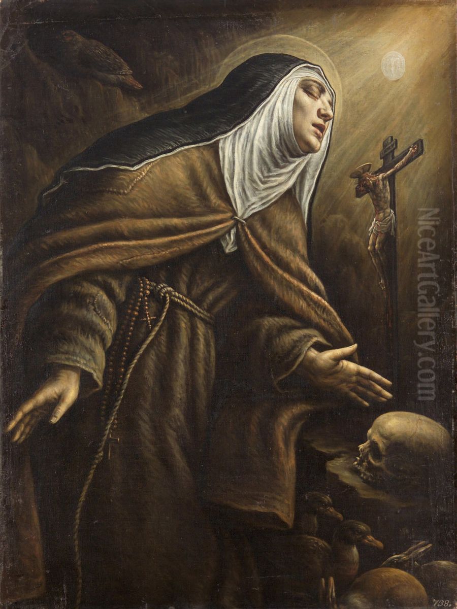Saint Clara Oil Painting by Leandro Bassano