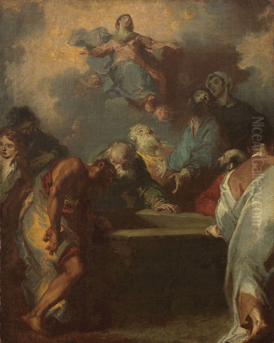 Himmelfahrt Mariae Oil Painting by Giuseppe Bazzani