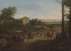Landschaft mit Reitern