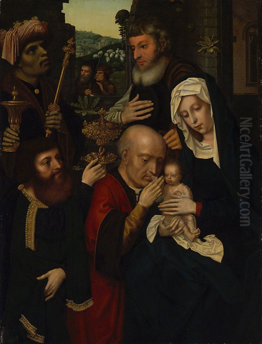 Anbetung der Konige Oil Painting by Ambrosius Benson