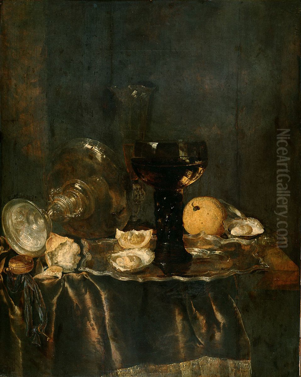 Fruhstucksstilleben Oil Painting by Abraham Van Beijeren