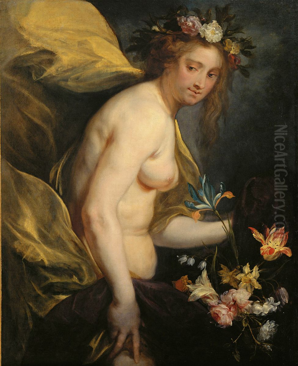 Flora (Allegory of Spring) Oil Painting by Jan Boeckhorst