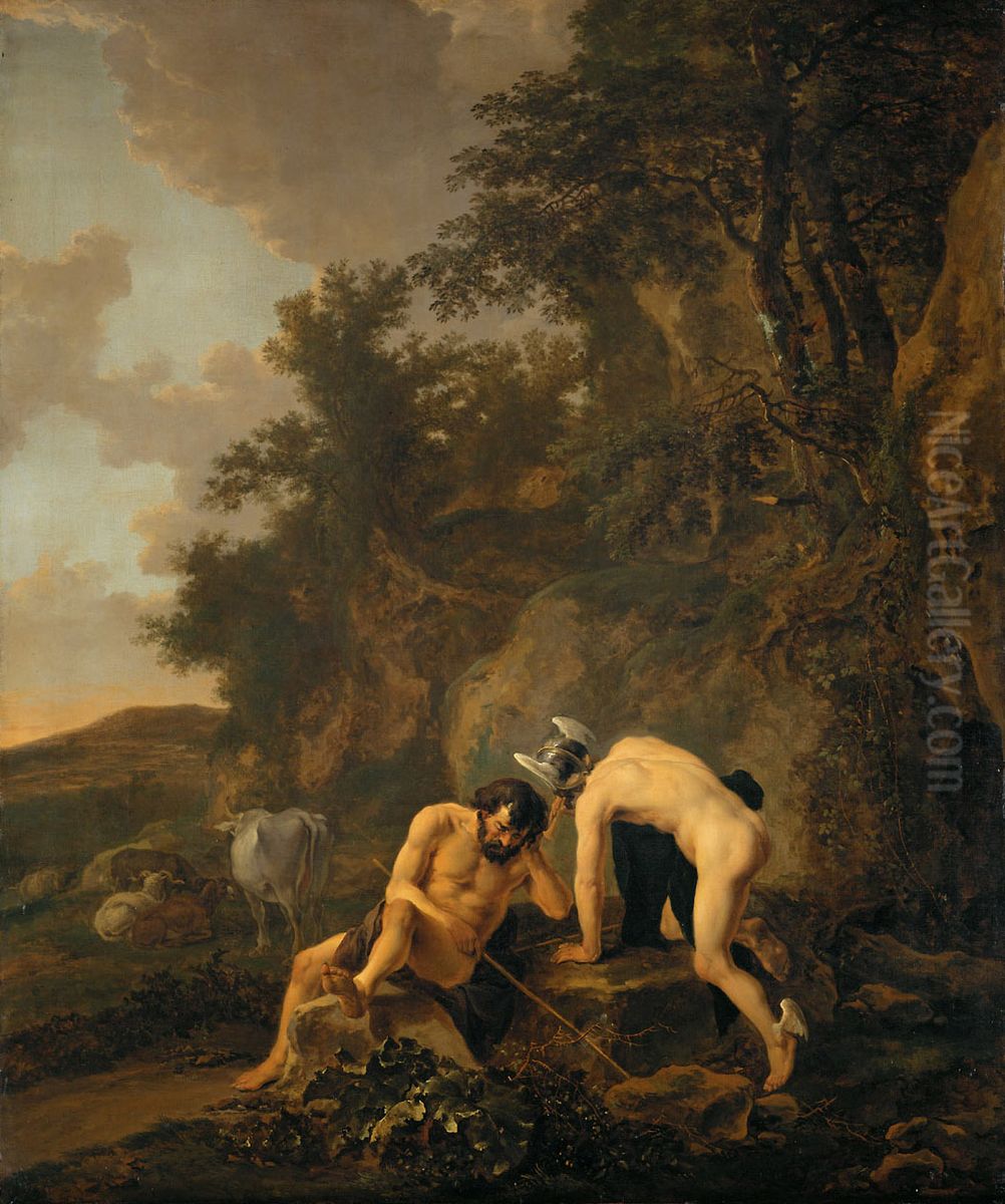 Landschaft mit Merkur und Argus Oil Painting by Jan Both