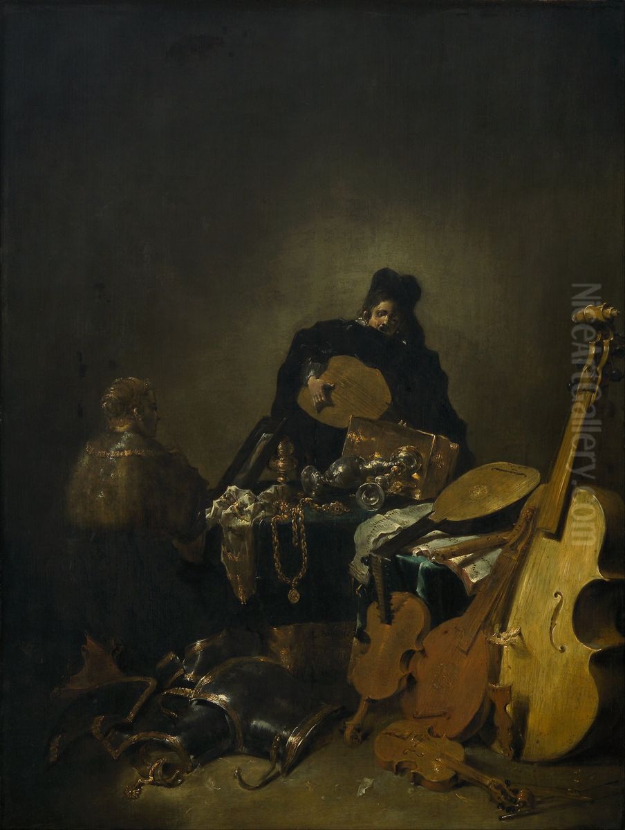 Allegory of Vanity (Vanitas) Oil Painting by Leonaert Bramer