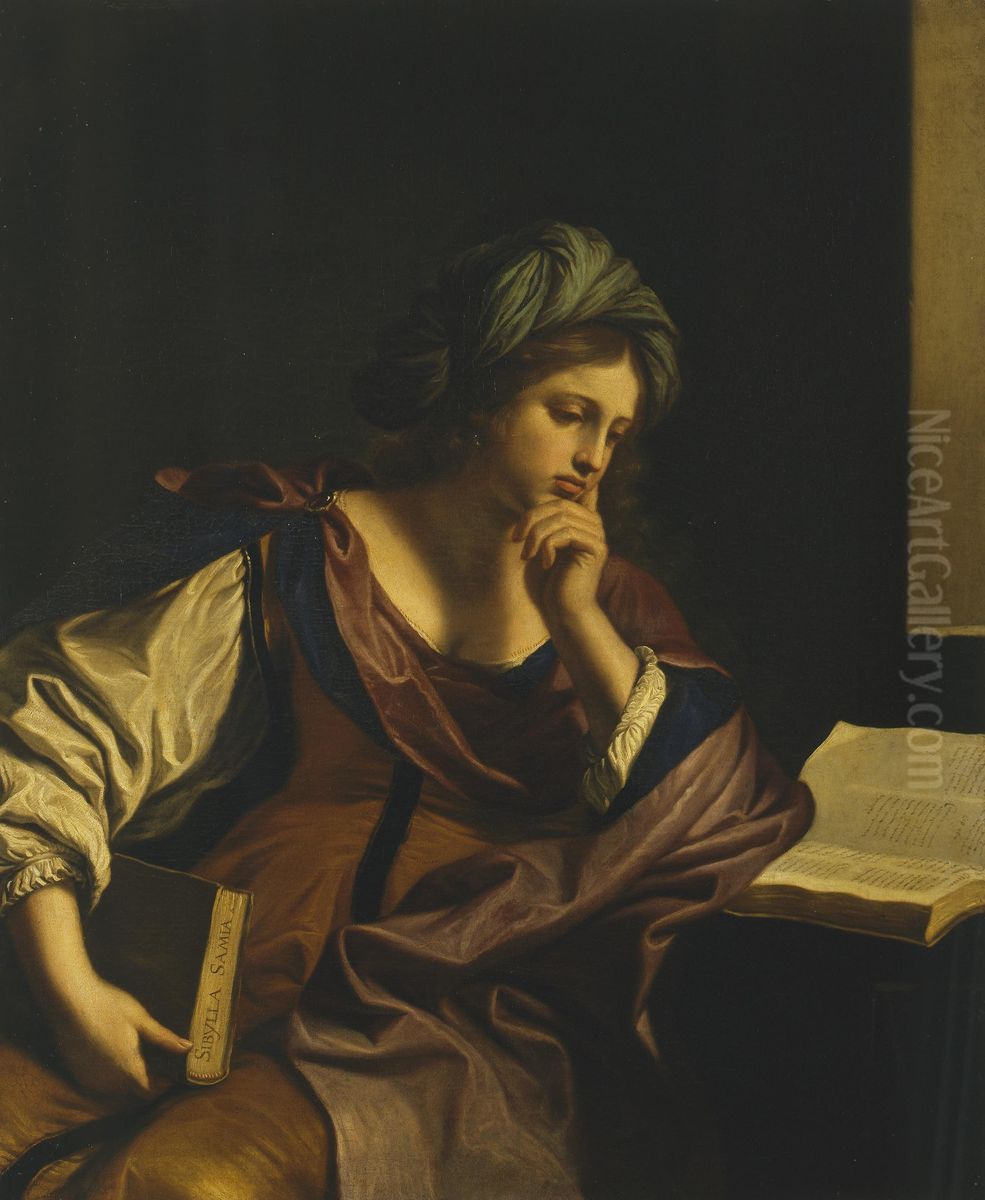 Sibyl of Samos Oil Painting by Giovanni Francesco Barbieri