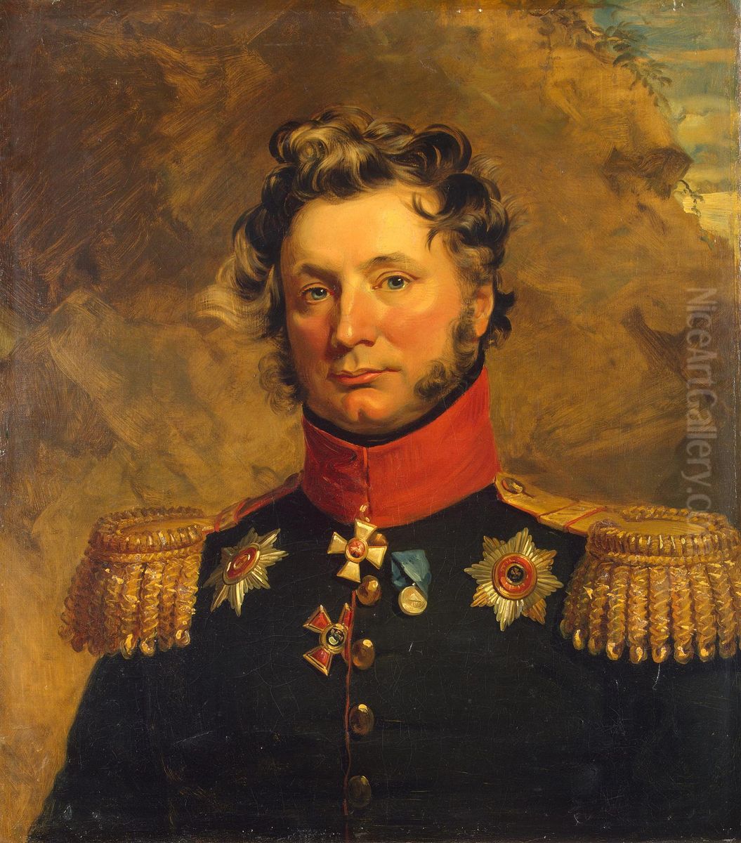 Portrait of Matvey I. von der Pahlen (1779-1863) Oil Painting by George Dawe Portrait of Matvey I. von der Pahlen (1779-1863) Oil Painting by George Dawe
