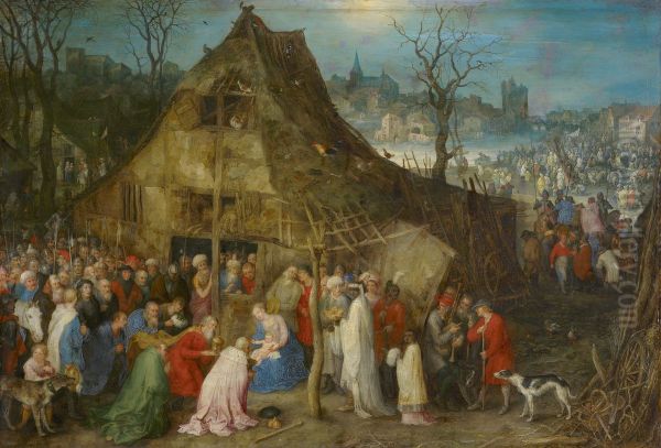 Adoration of the Magi Oil Painting by Jan Brughel