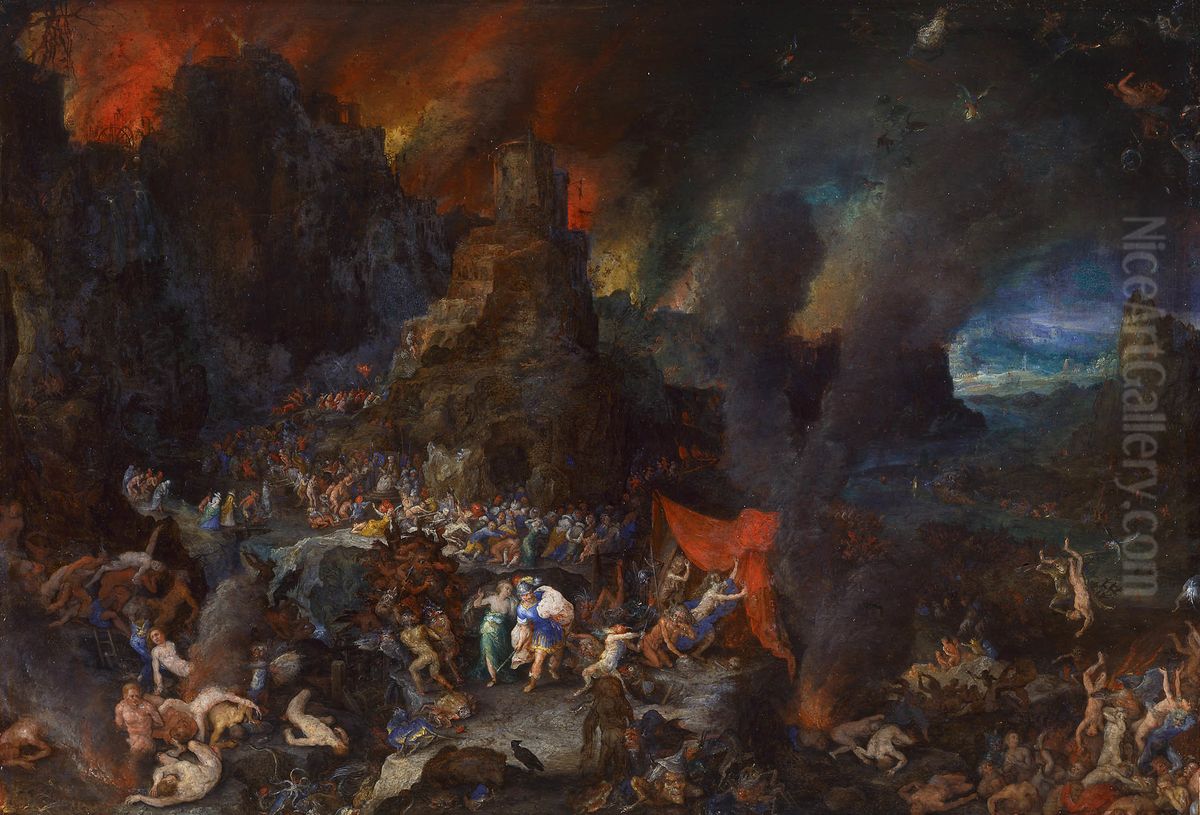 Aneas mit der Sibylle in der Unterwelt Oil Painting by Jan Brughel