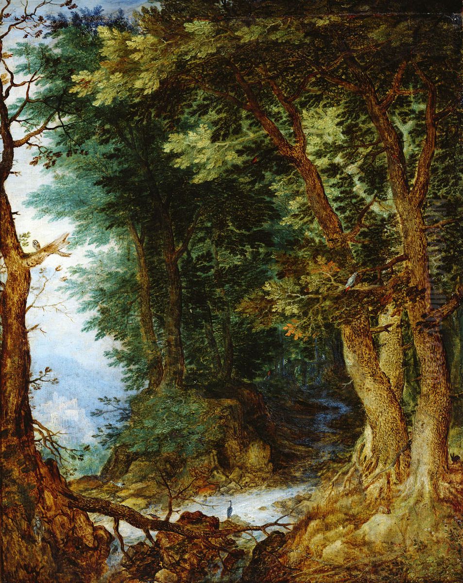 Waldlandschaft Oil Painting by Jan Brughel