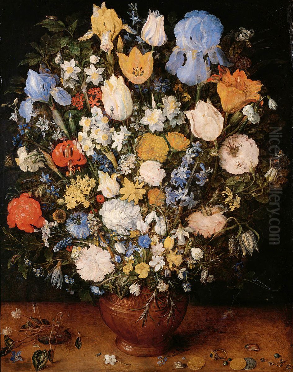 Small Bouquet of Flowers Oil Painting by Jan Brughel