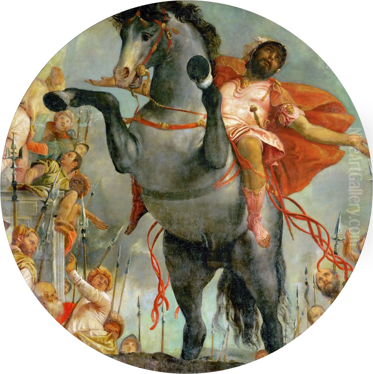 Opfertod des Marcus Curtius Oil Painting by Paolo Veronese (Caliari)