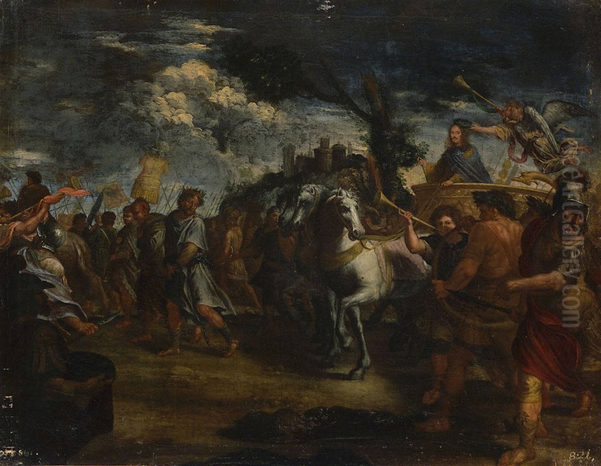 Triumphzug des Erzherzogs Leopold Wilhelm Oil Painting by Francesco Costanzo Catanio