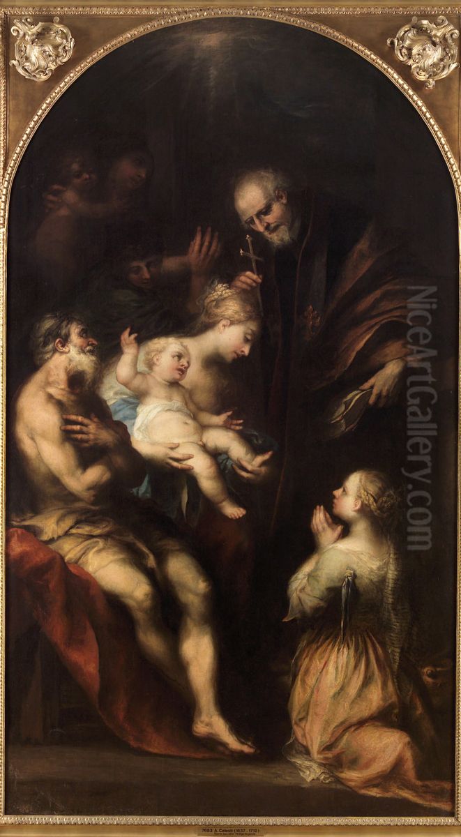 Madonna mit Heiligen Oil Painting by Andrea Celesti