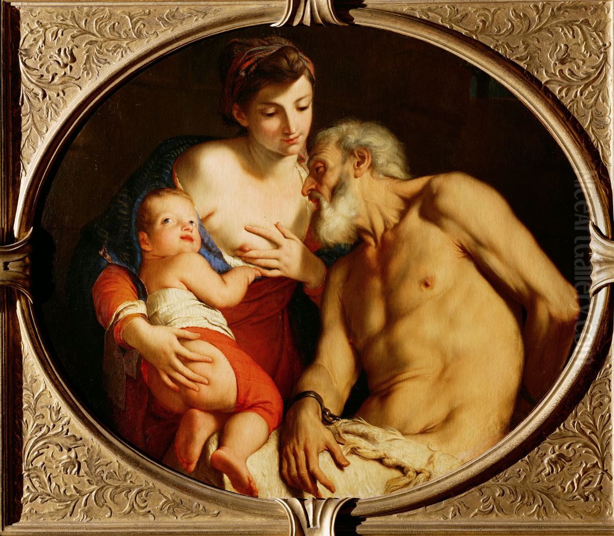 Caritas Romana (Cimon und Pero) Oil Painting by Carlo Cignani