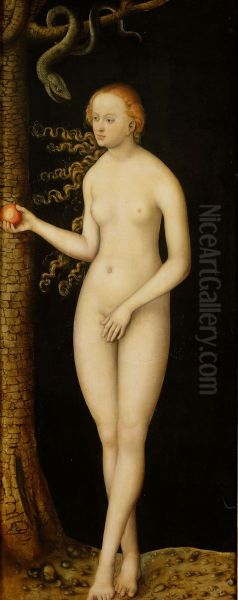 Eve Oil Painting by Lucas Cranach the Elder