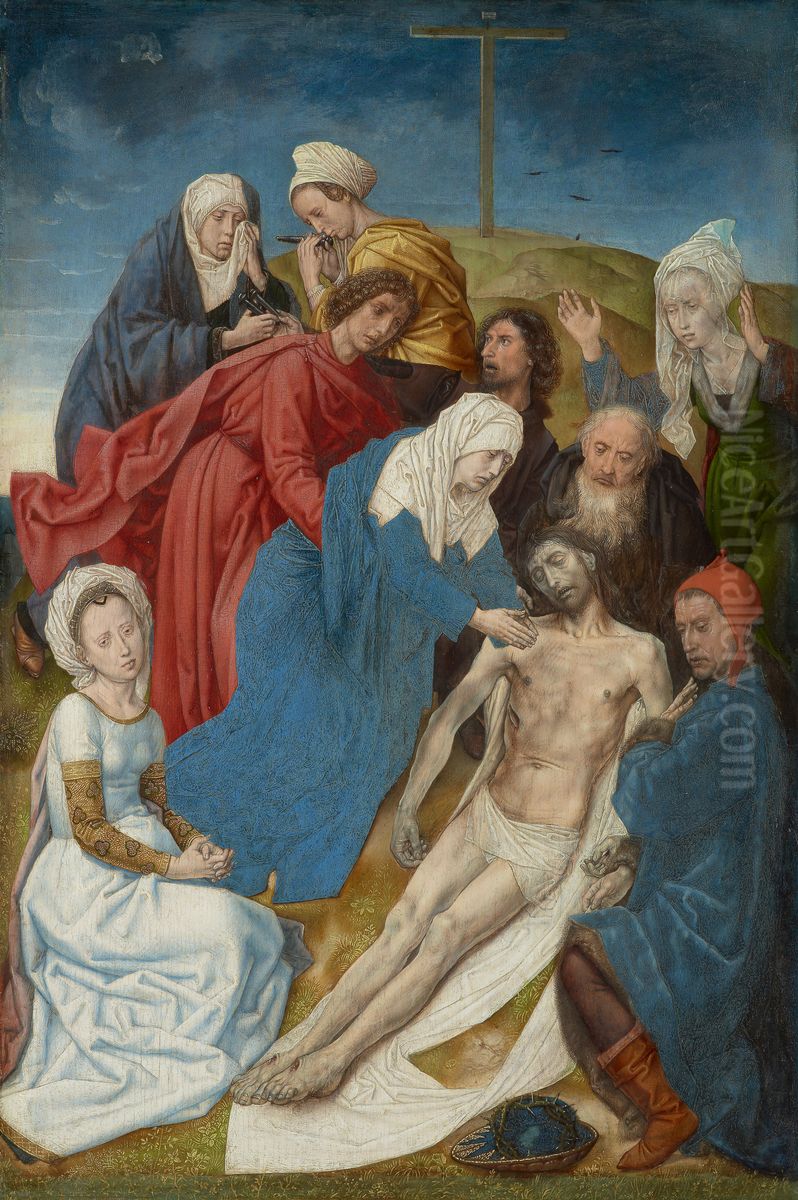 Diptychon mit Sundenfall und Erlosung (Beweinung Christi): Beweinung Christi Oil Painting by Hugo Van Der Goes
