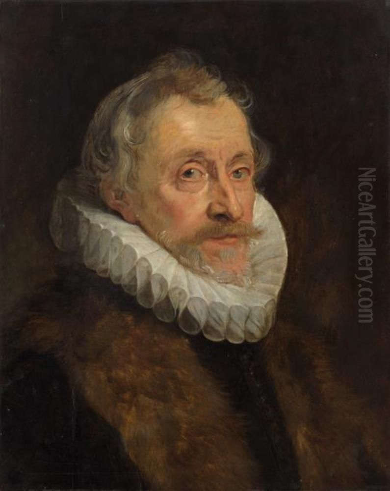 Bildnis eines Mannes in Pelz und Halskrause Oil Painting by (studio of) Rubens, Peter Paul