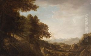 Waldige Gebirgslandschaft Waldige Gebirgslandschaft