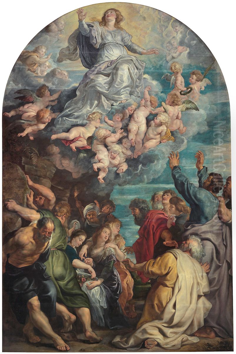 Assumption of Mary Oil Painting by (studio of) Rubens, Peter Paul