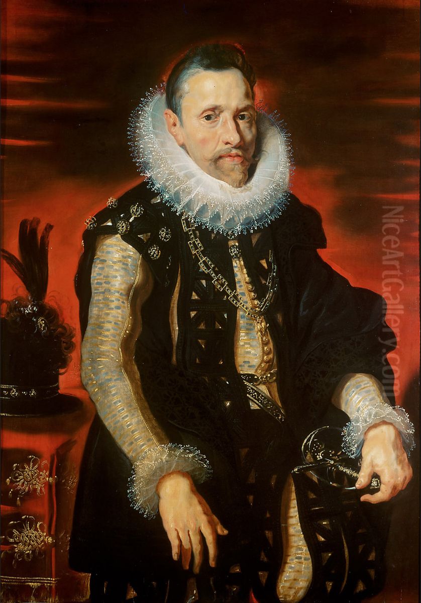 Portrait ofAlbert VII, Archduke of Austria Oil Painting by (studio of) Rubens, Peter Paul
