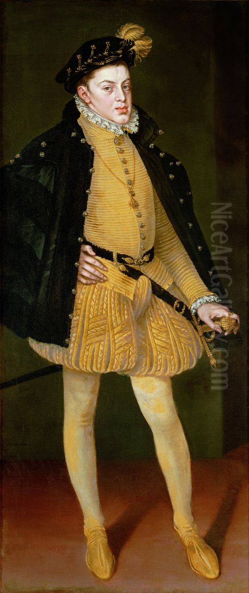 Retrato del principe don Carlos de Austria Oil Painting by Alonso Sanchez Coello
