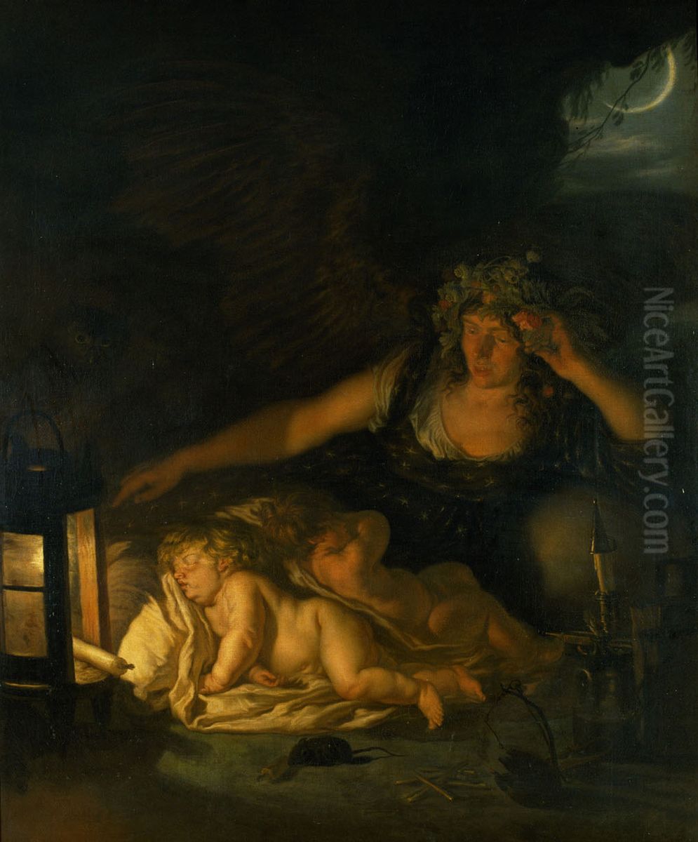 Allegorie der Nacht Oil Painting by Joachim von, I Sandrart