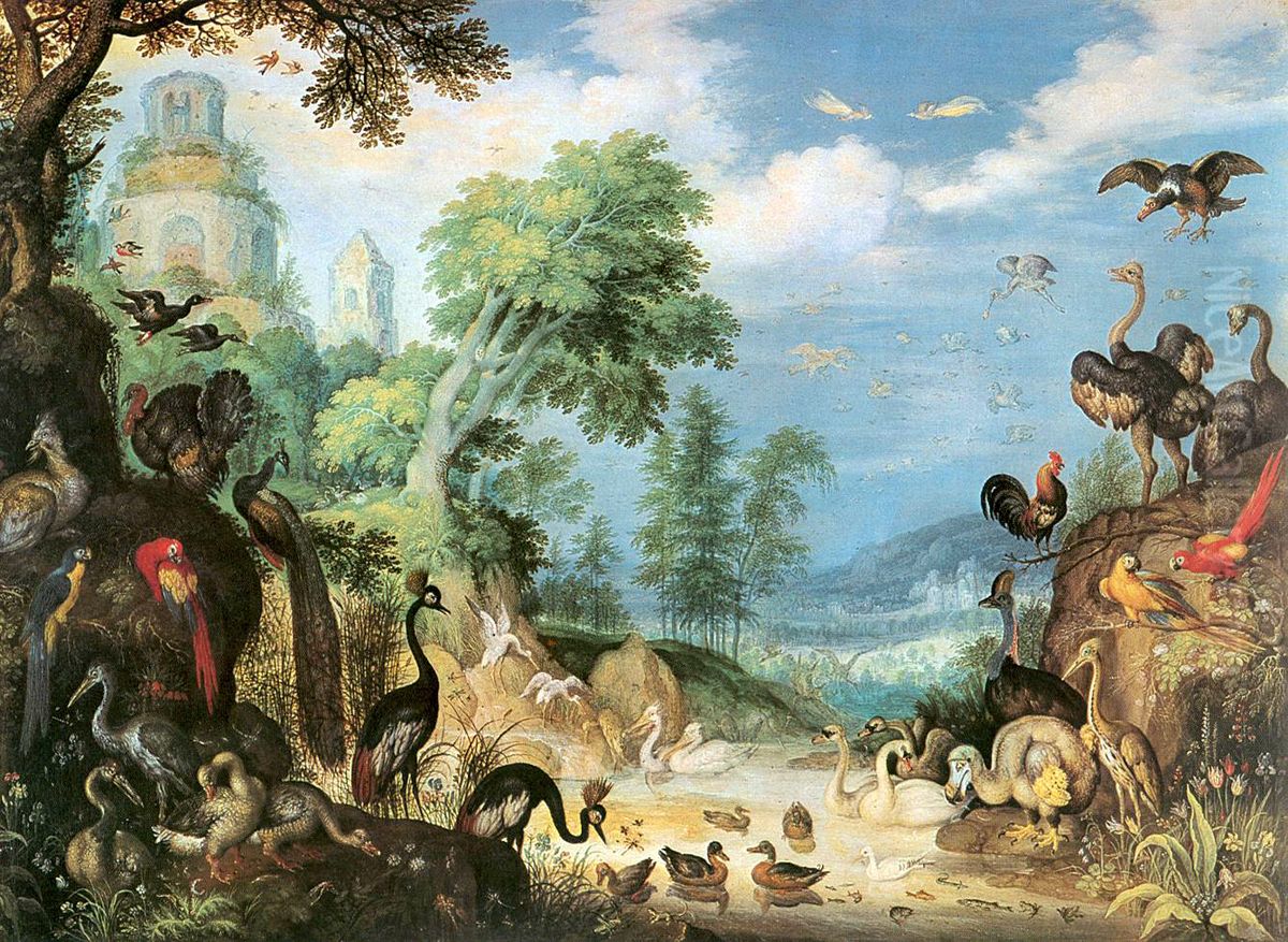 Landscape with Birds Oil Painting by Roelant Savery