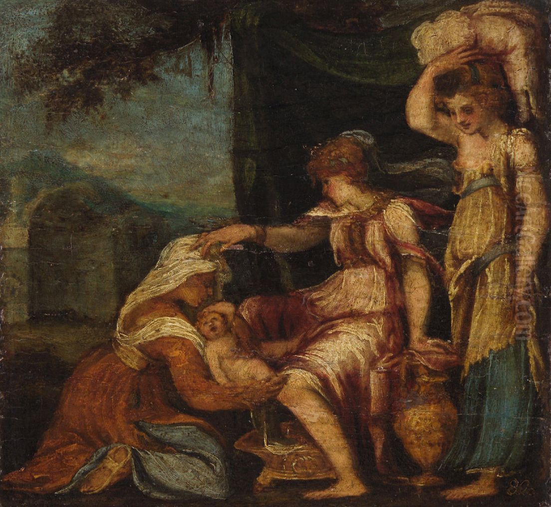Birth of Jupiter Oil Painting by Andrea Schiavone