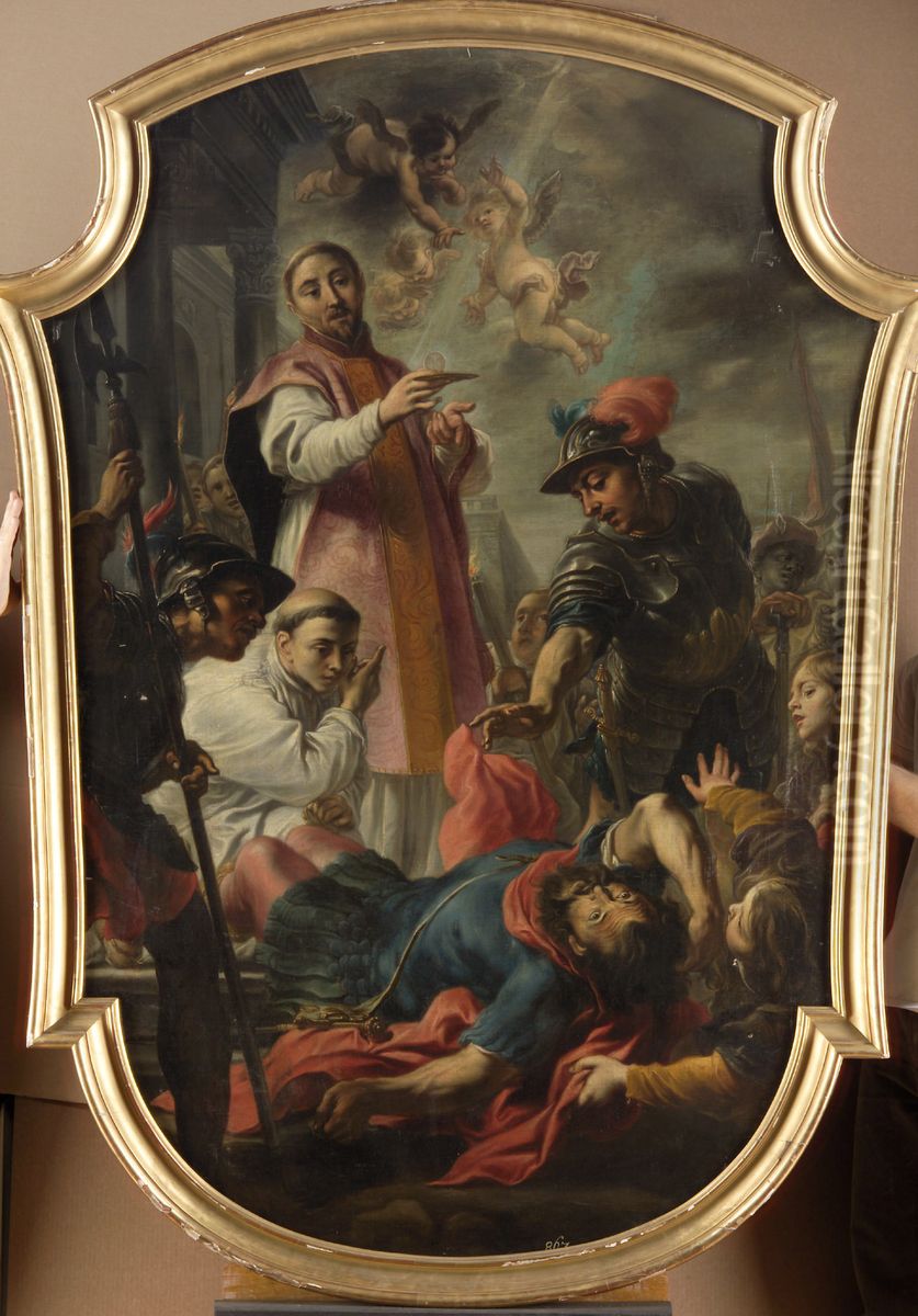 Conversion of St. William of Maleval by St. Bernard of Clairvaux Oil Painting by Cornelis Schut