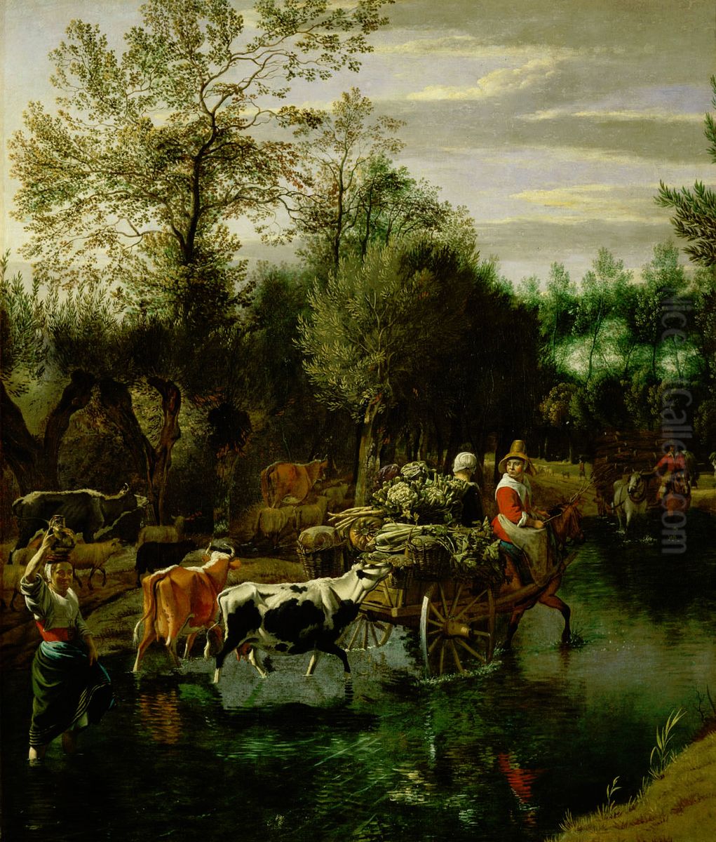 Furt Oil Painting by Johannes Siberechts