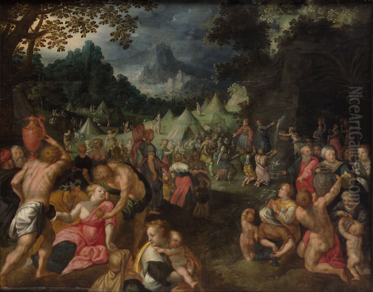 Moses Strikes the Rock Oil Painting by Jan Snellinck