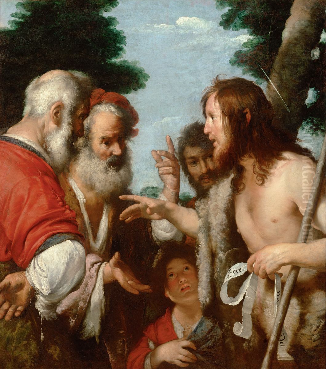 The Sermon of St. John the Baptist Oil Painting by Bernardo Strozzi