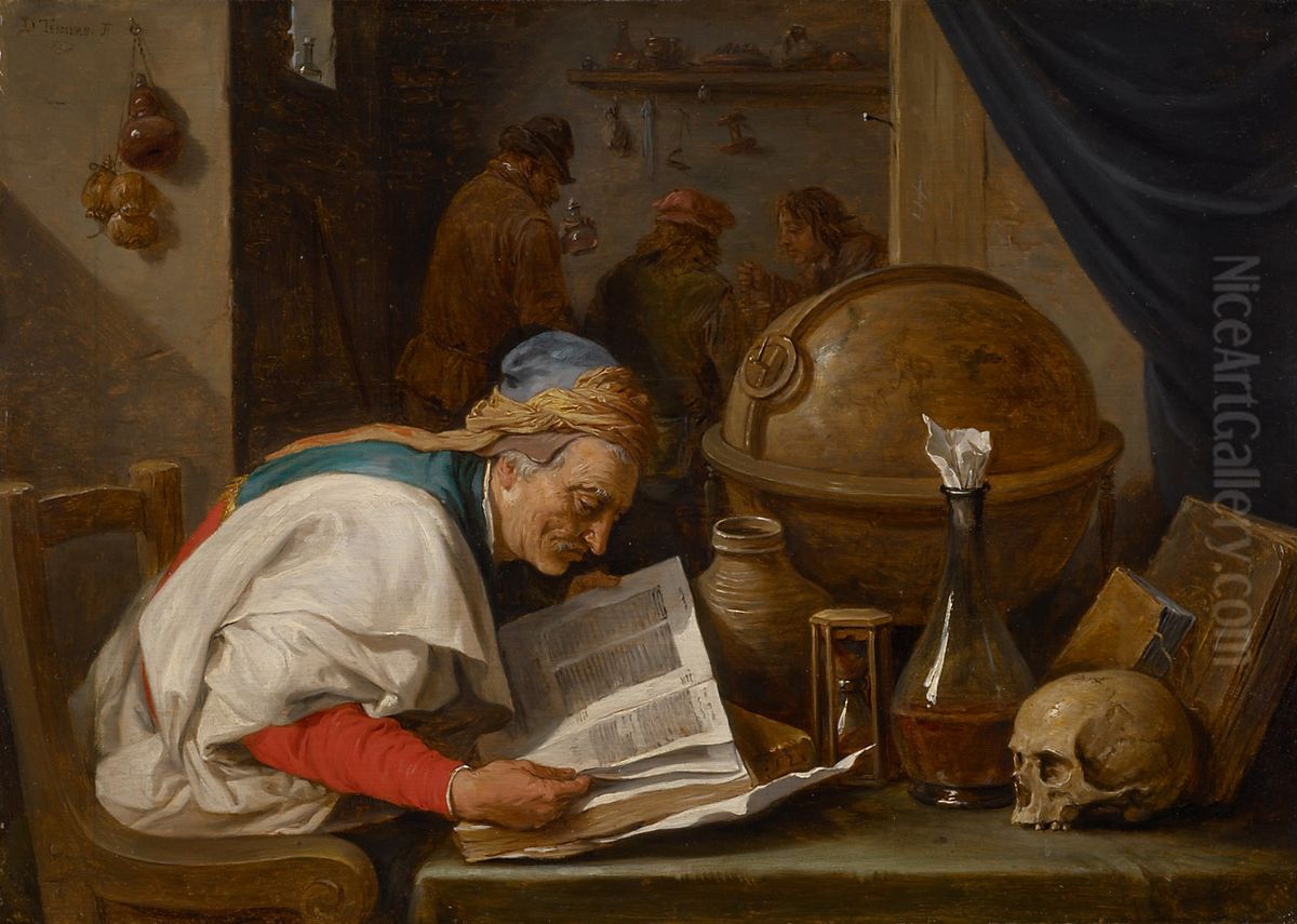 The Alchemist Oil Painting by David Teniers the Younger