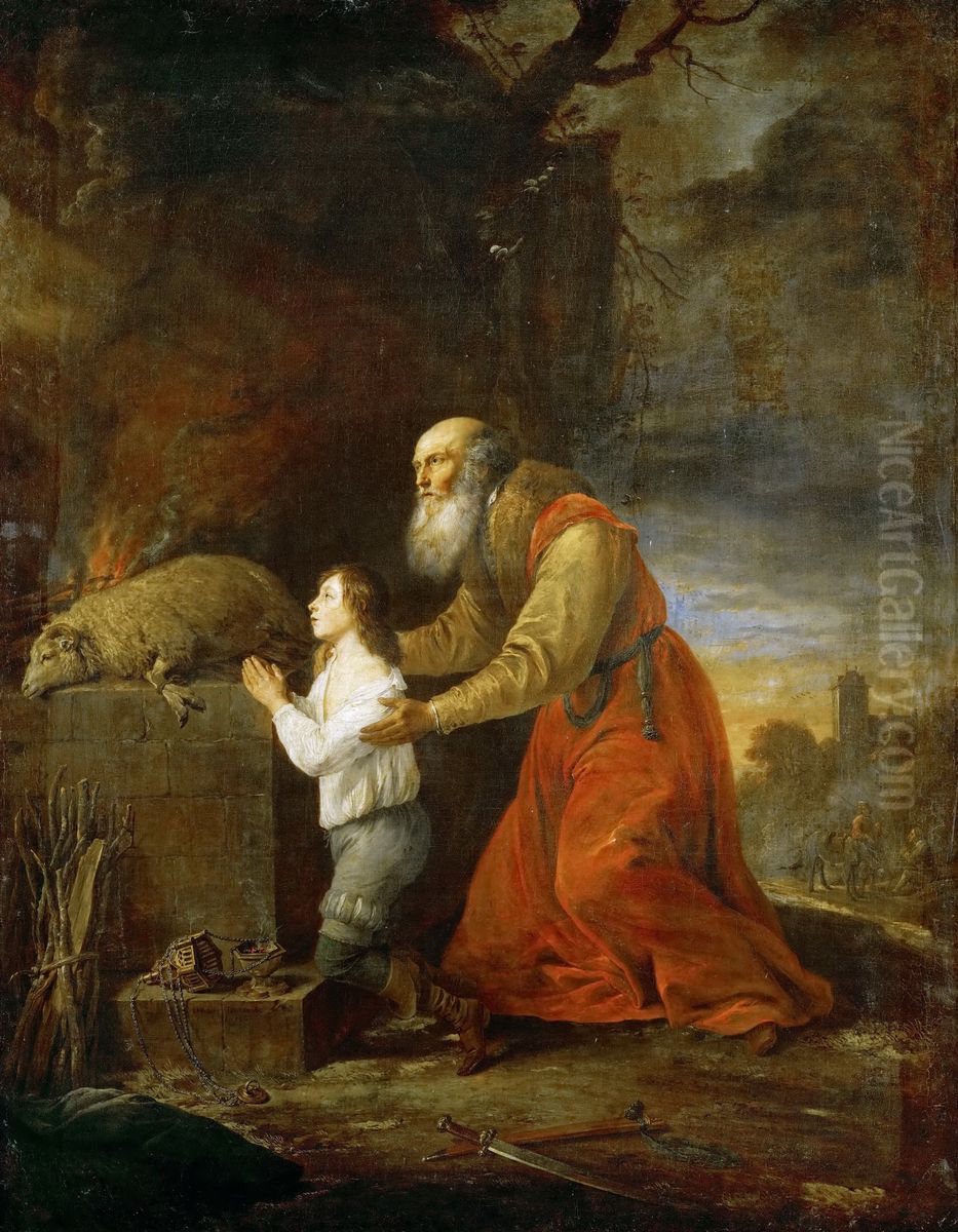 Abrahams Dankopfer Oil Painting by David Teniers the Younger