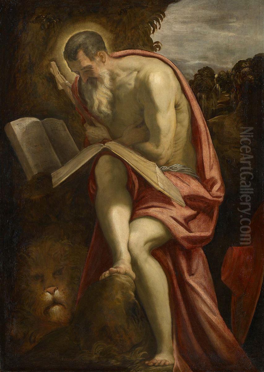St. Jerome Oil Painting by Jacopo Tintoretto St. Jerome Oil Painting by Jacopo Tintoretto