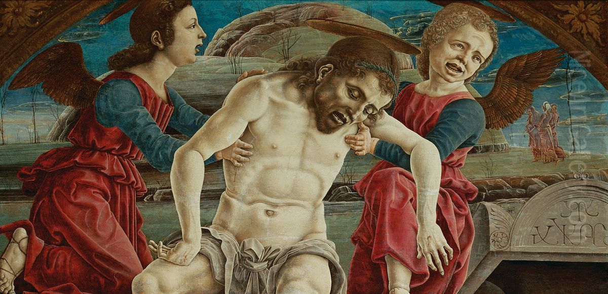 Leichnam Christi, von Engeln gehalten Oil Painting by Cosimo Tura