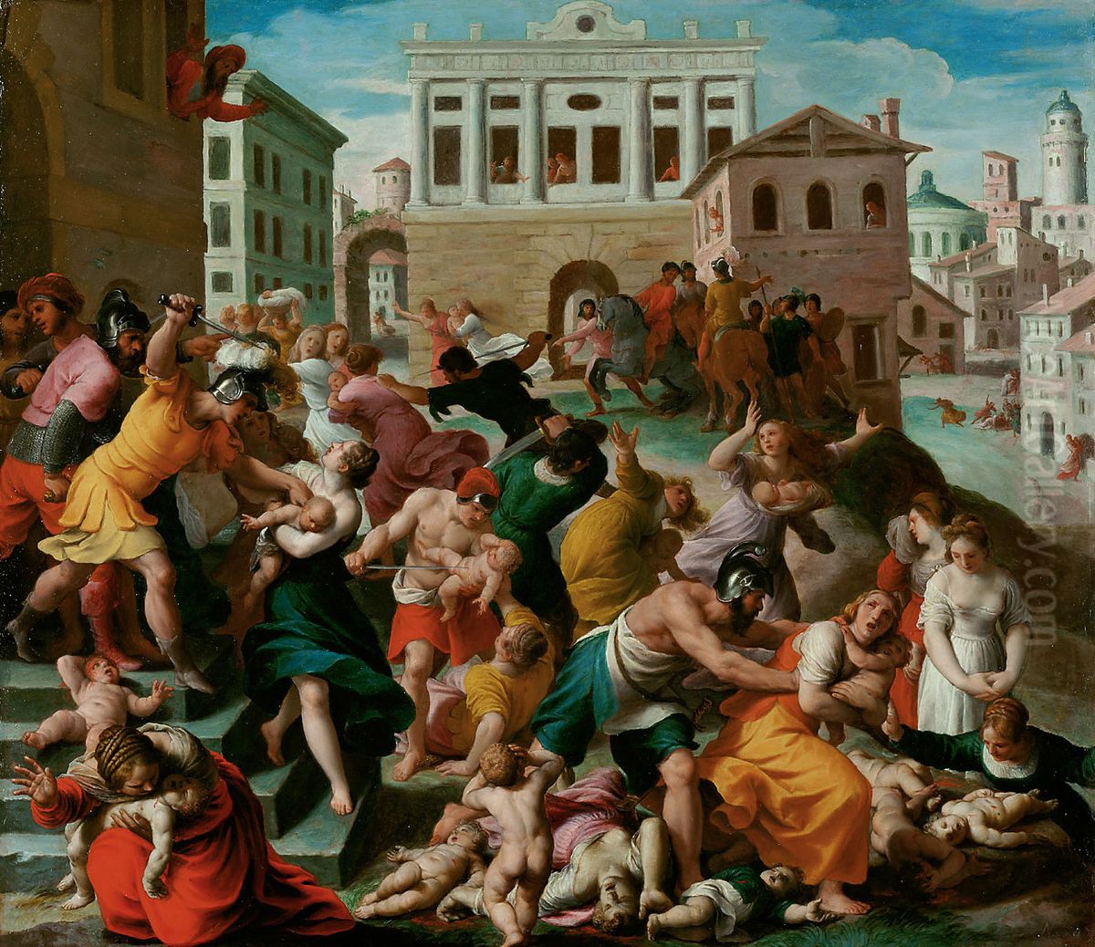 Bethlehemic Child Murder Oil Painting by Alessandro Turchi