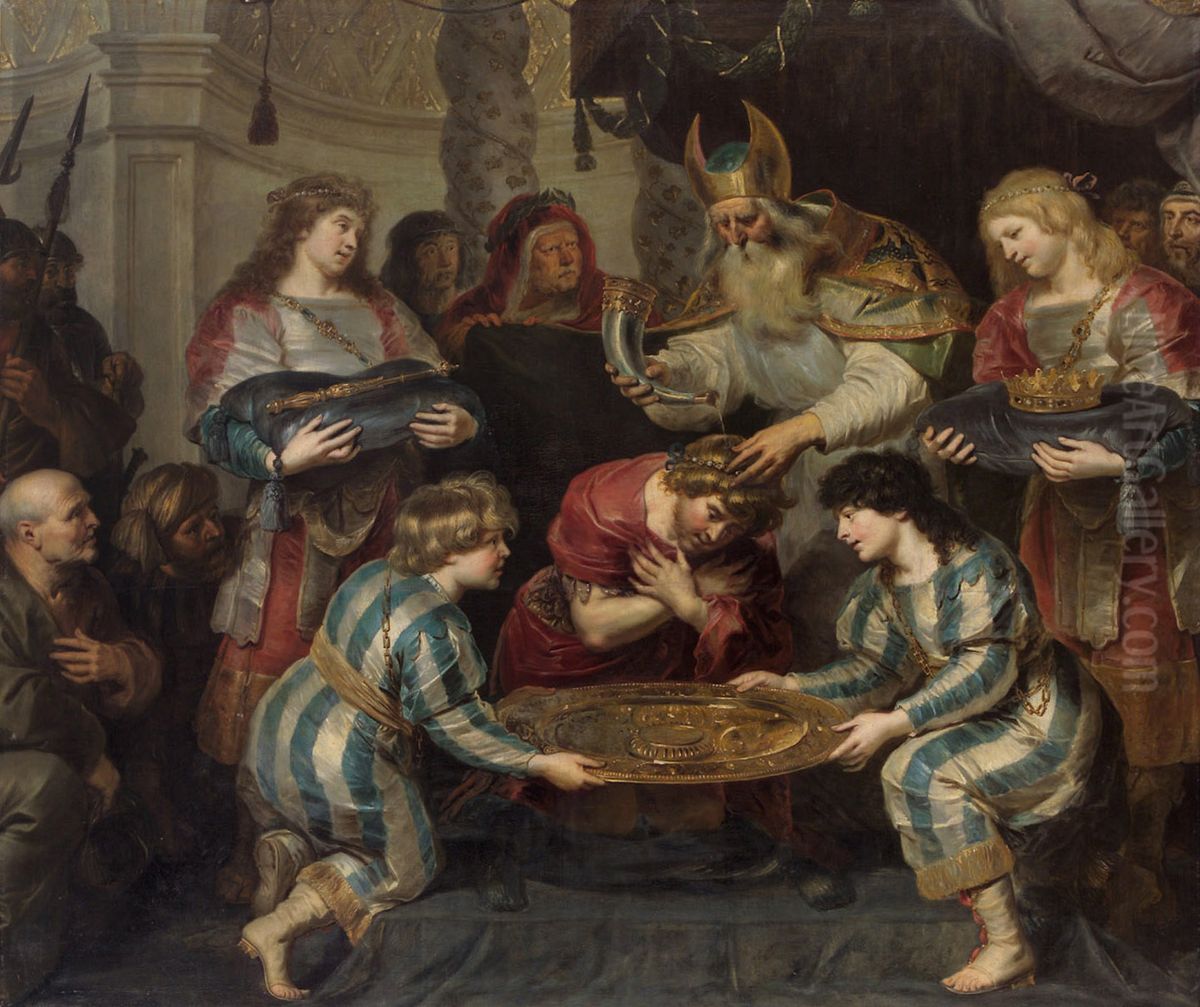 Salbung Salomos Oil Painting by Cornelis De Vos