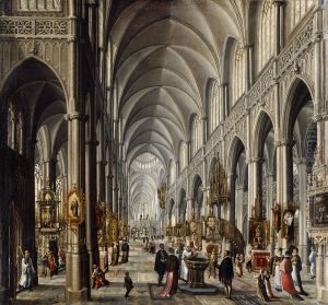 Inneres einer gotischen Kirche