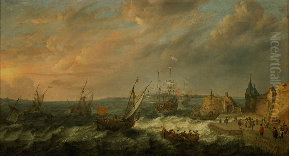 Seehafen Oil Painting by Adam Willaerts