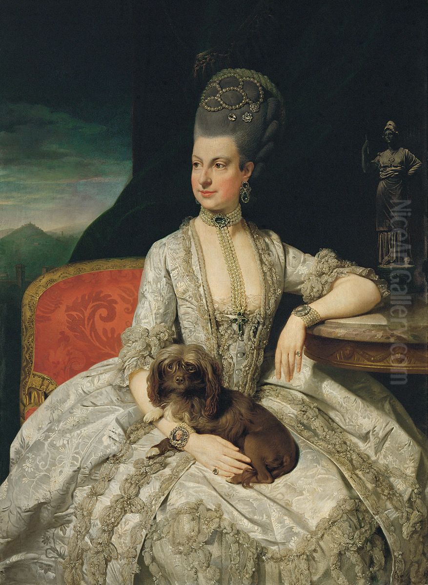 Archduchess Maria Christina, Duchess of Teschen, (1742-1798) Oil Painting by Johann Zoffany