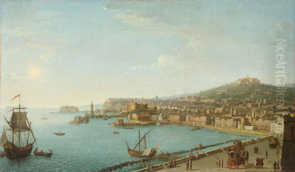 Ansicht von Neapel von Sudosten Oil Painting by Antonio Joli