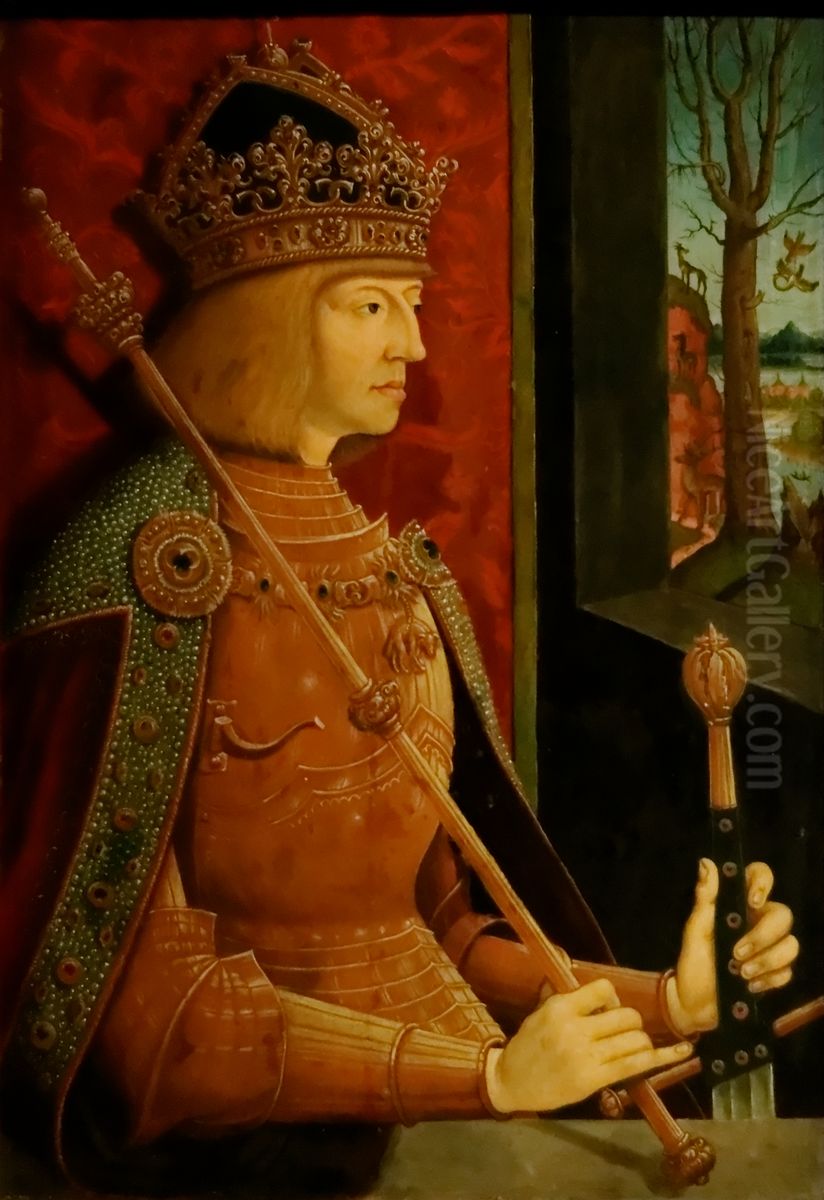 Portrait ofMaximilian I, Holy Roman Emperor Oil Painting by Bernhard Strigel