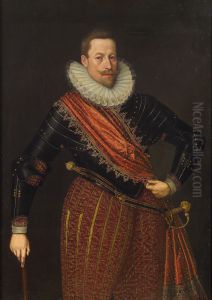 Kaiser Matthias (1557-1619) als Erzherzog, mit Stab, Kniestuck