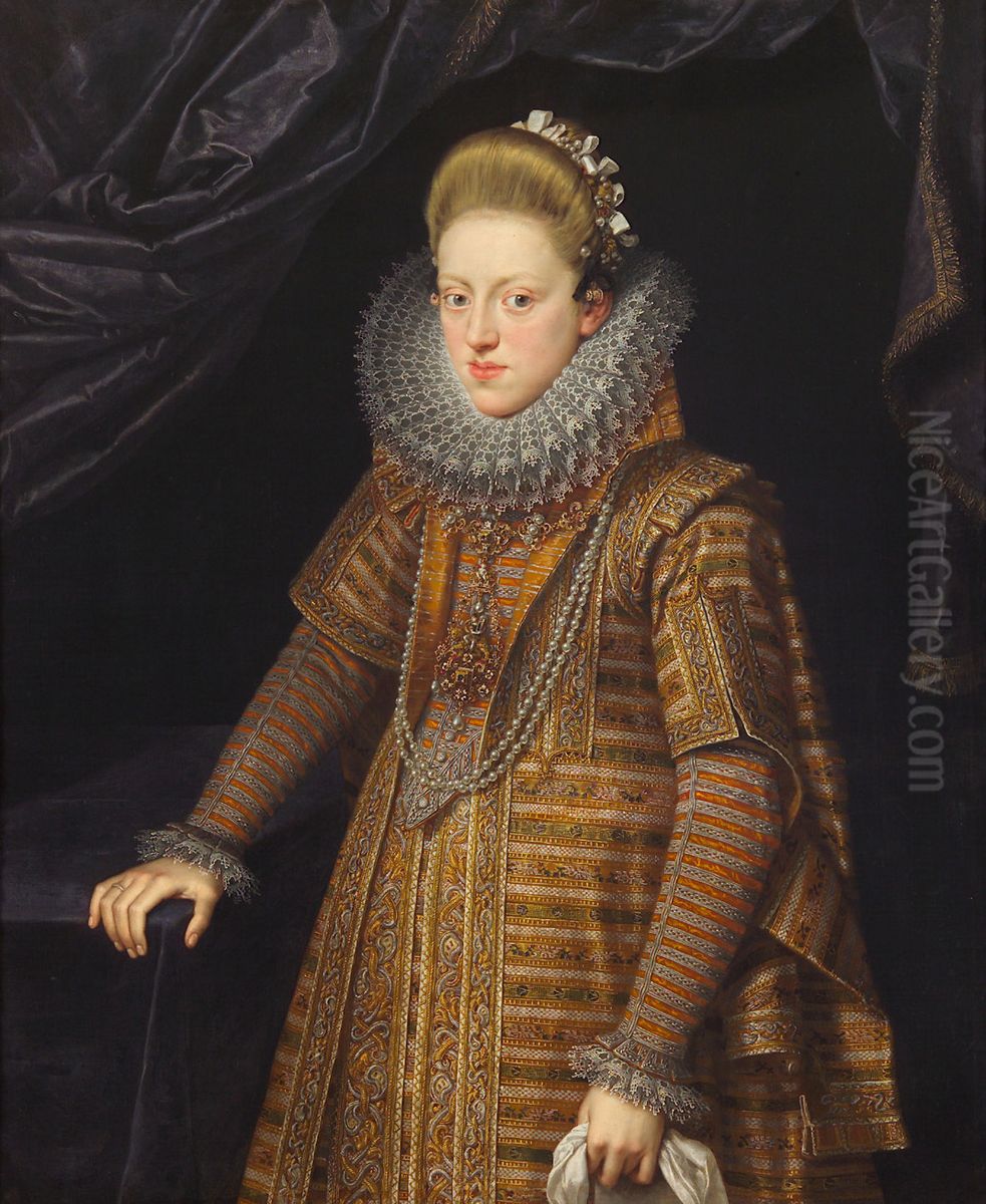 Erzherzogin Eleonore (1582-1620), Kniestuck Oil Painting by Frans Pourbus the younger