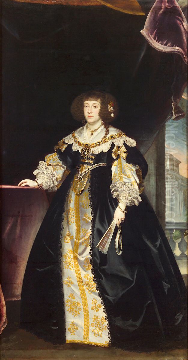 Portrait of Crown Princess Anna Catherine Constance Vasa (1619-1651), starost of Brodnica Oil Painting by Frans Luycx